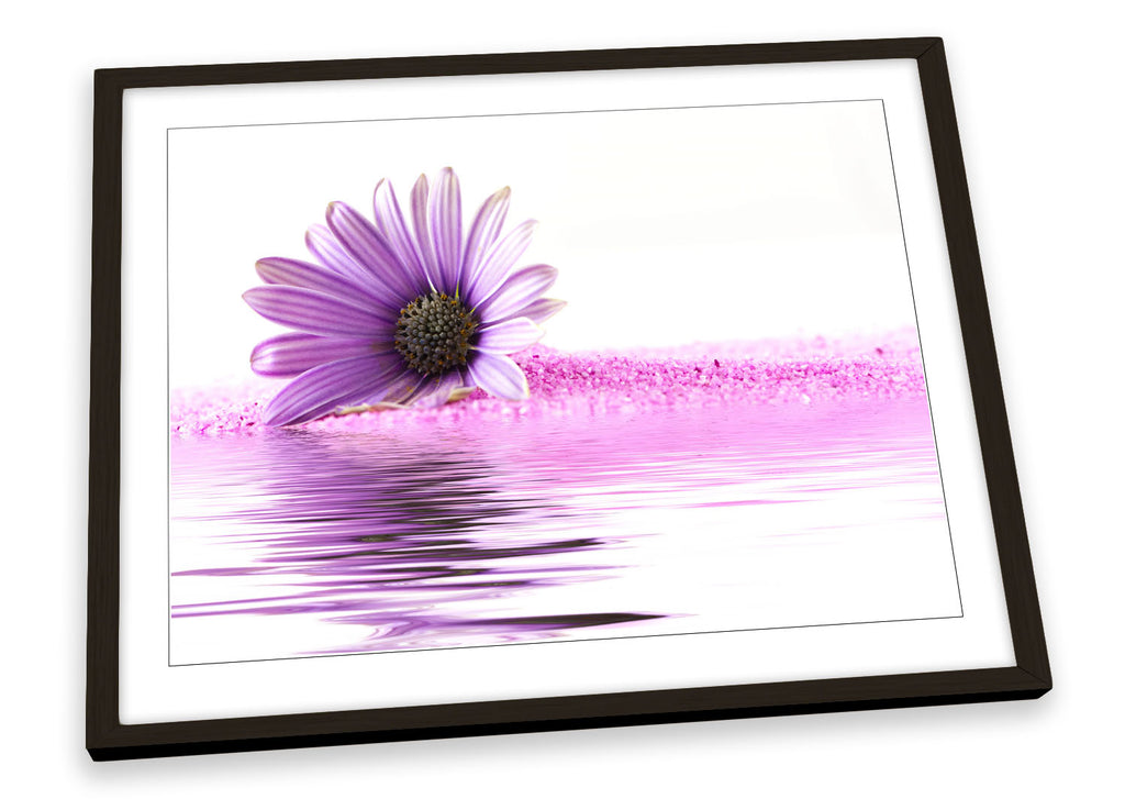 Pink Floral Water Pink Ripples Framed