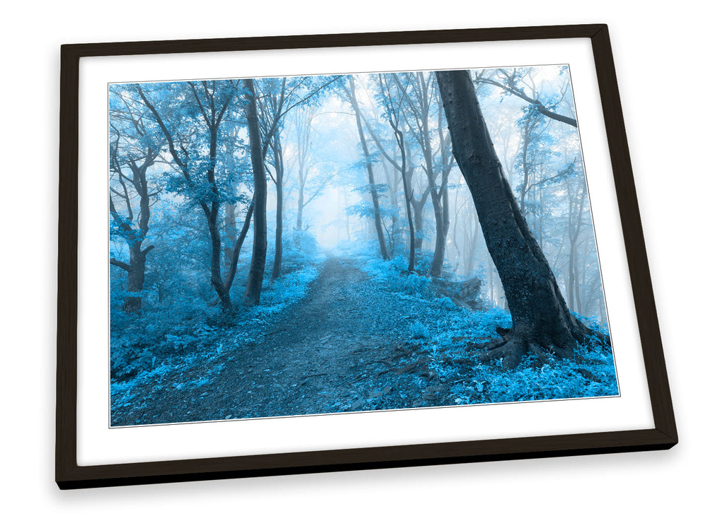 Blue Forest Landscape Framed