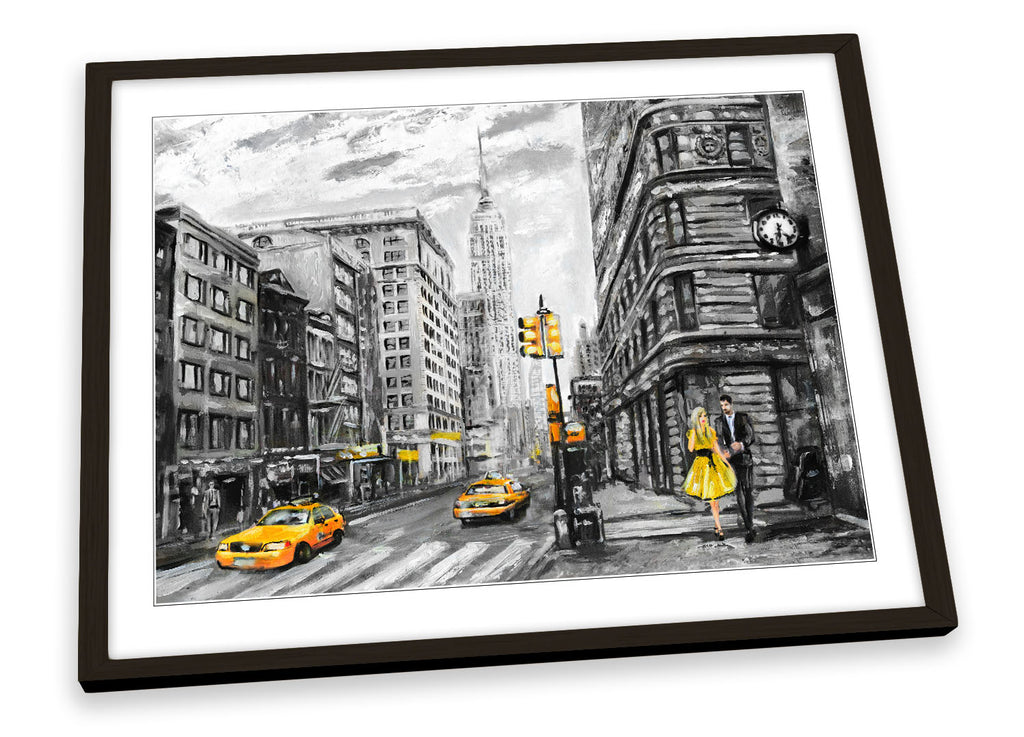 Taxi Cabs New York City NYC Framed