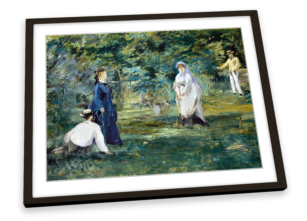 Edouard Manet A Game of Croquet Framed