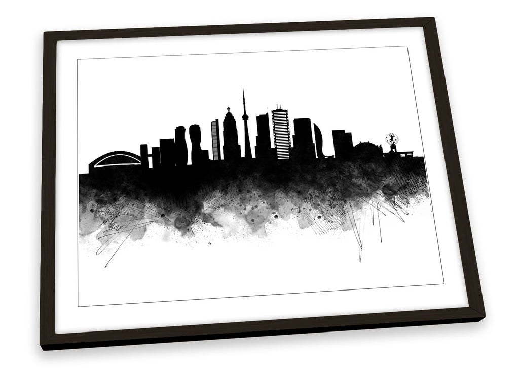 Toronto Abstract City Skyline Black Framed