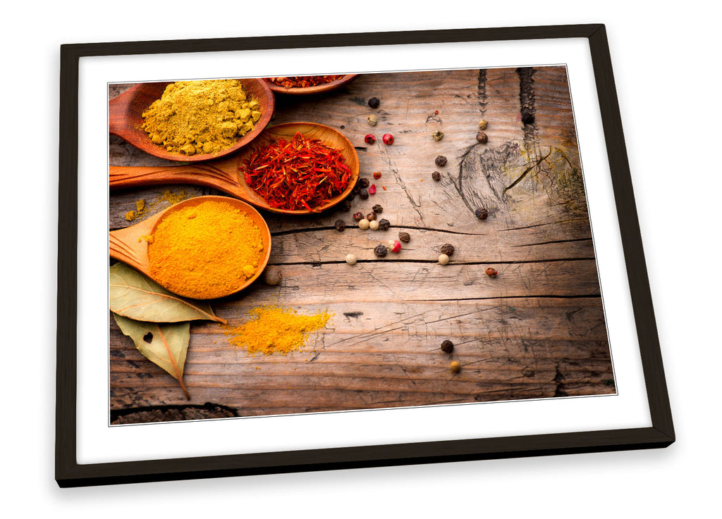Curry Spices Powder Herbs Framed
