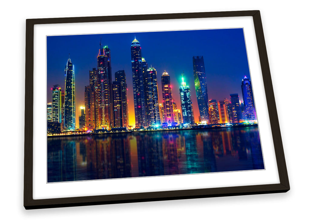 Dubai Skyscrapers Skyline Framed