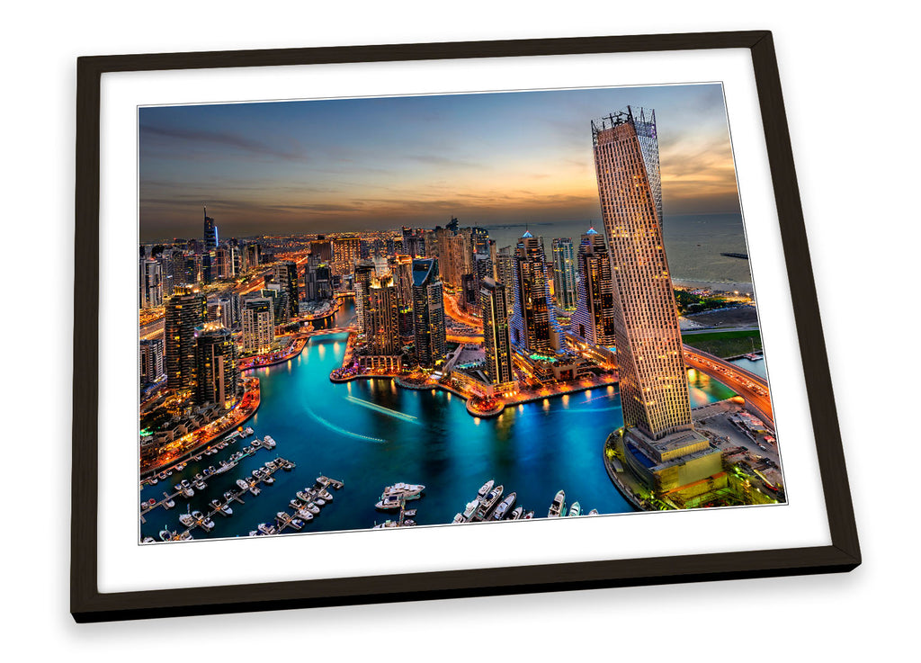 Dubai Skyline Marina Framed