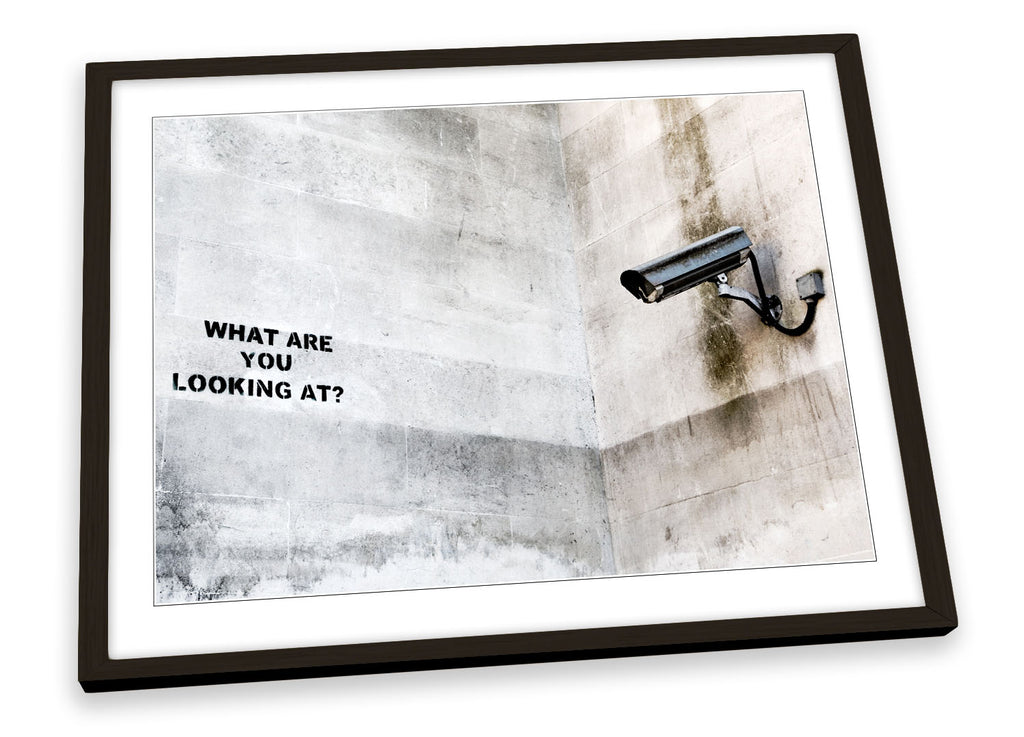 Banksy CCTV Graffiti Framed