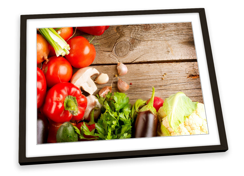 Fresh Kitchen Vegetables Food Drink Framed
