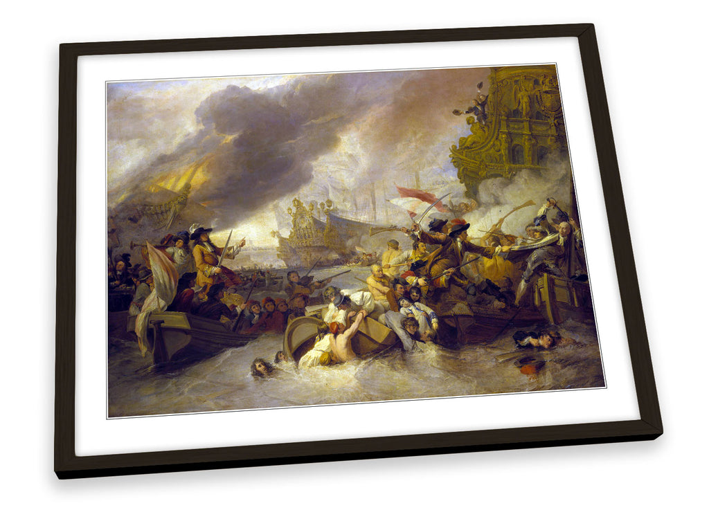 J.M.W Turner The Battle of La Hogue Framed