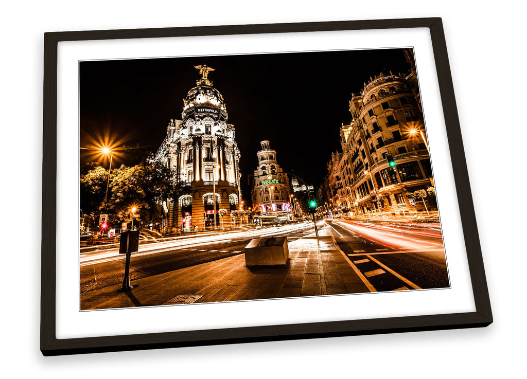 Madrid Spain Cityscape Framed