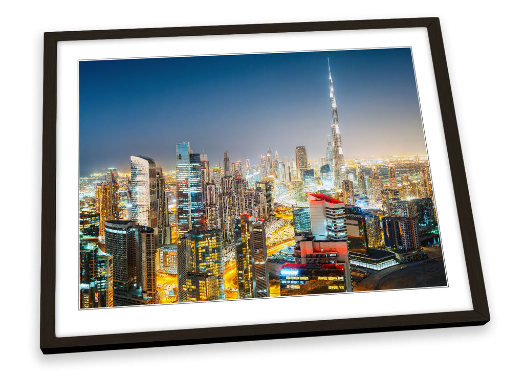 Dubai Skyline Cityscape Framed