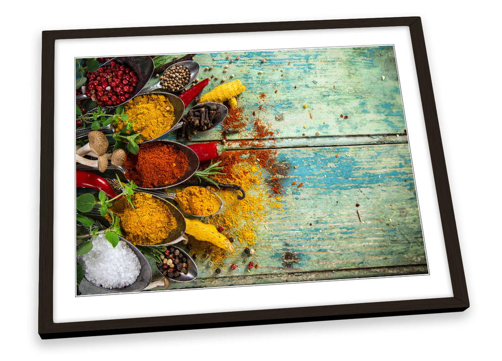 Herbs Spices Food Kitchen Framed