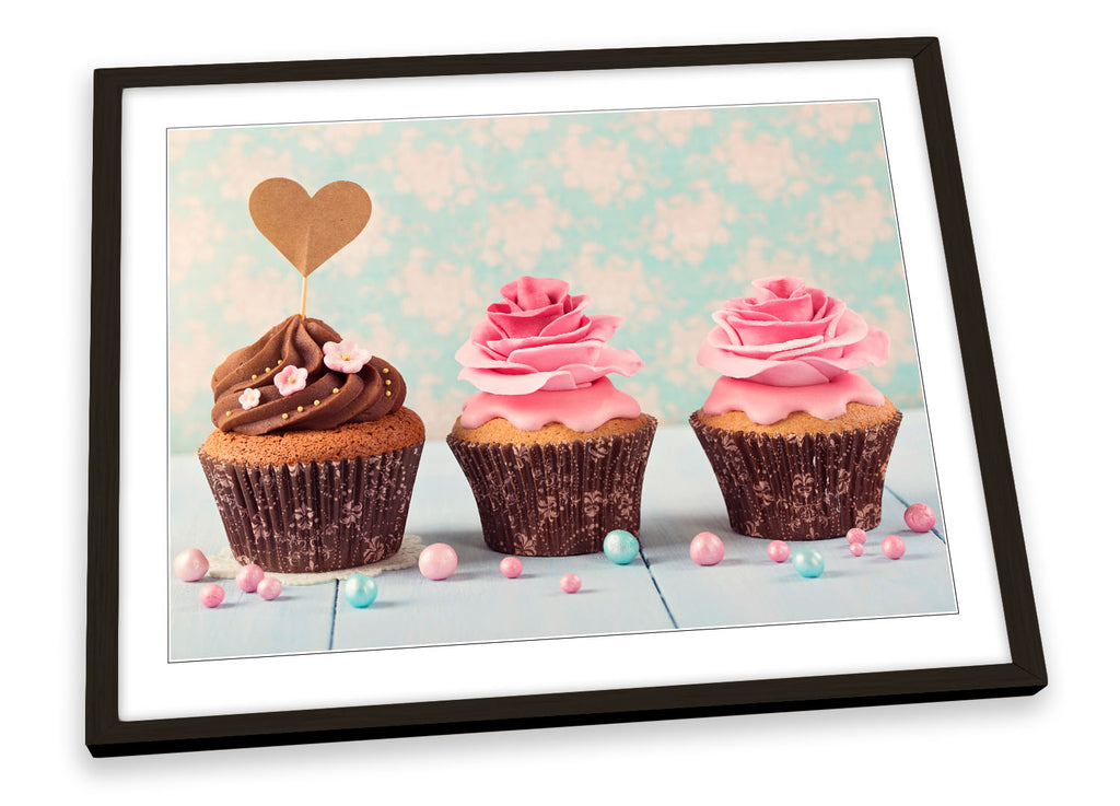 Cup Cakes Kitchen Framed