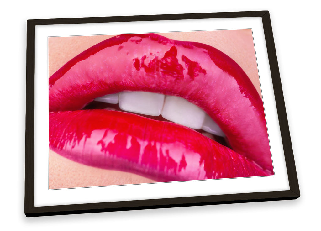 Fashion Lip Gloss Make Up Framed