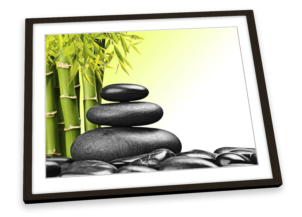 Zen Stones Bamboo Spa Framed