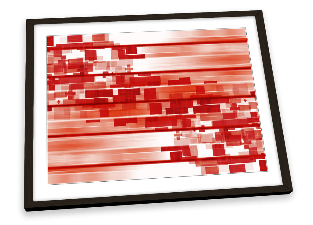 Abstract Blurred Pixels Framed