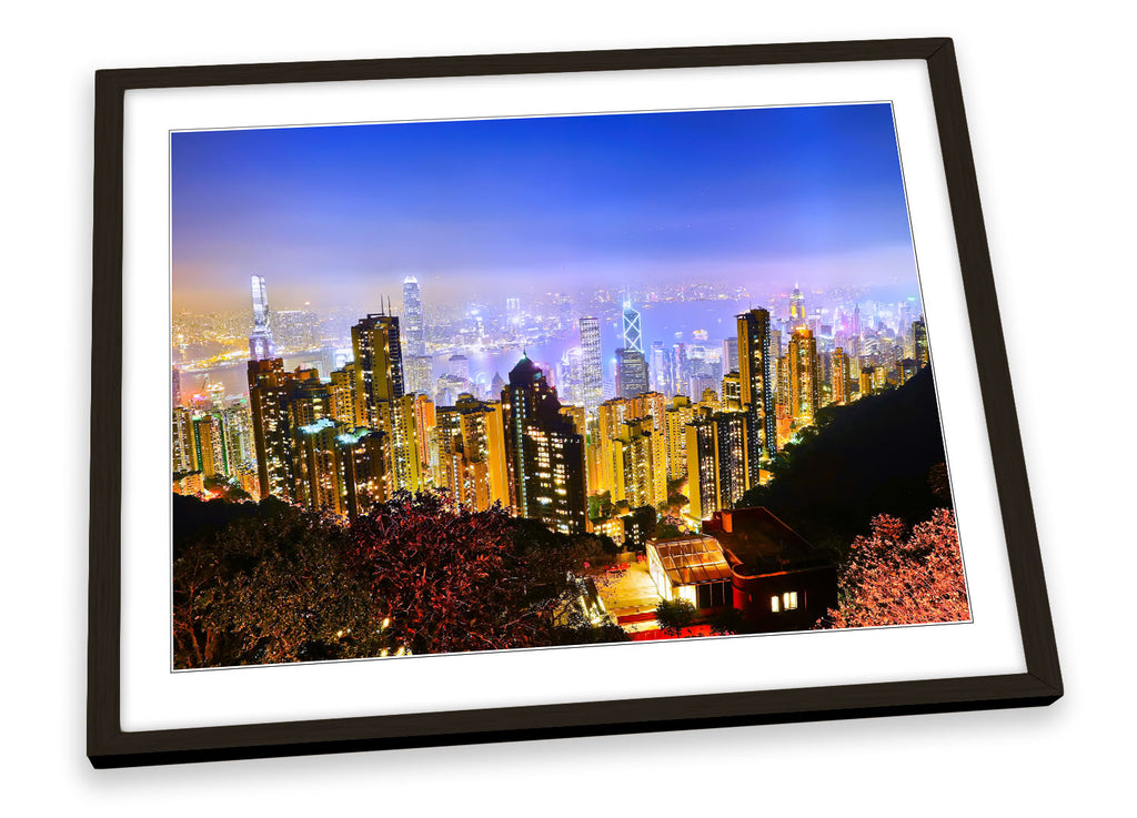 Victoria Harbour Hong Kong Framed