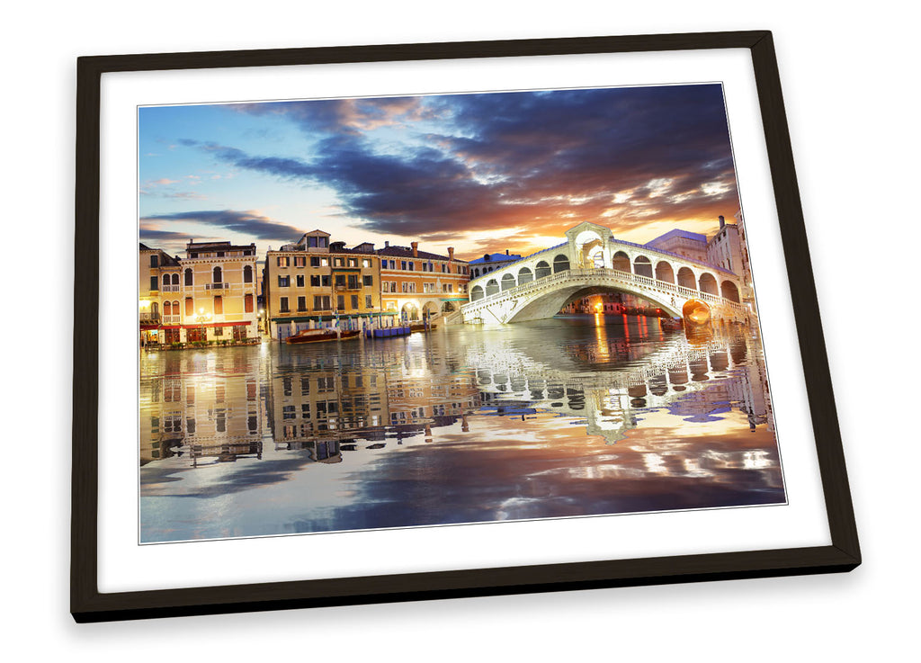 Venice Rialto Bridge Italy Framed
