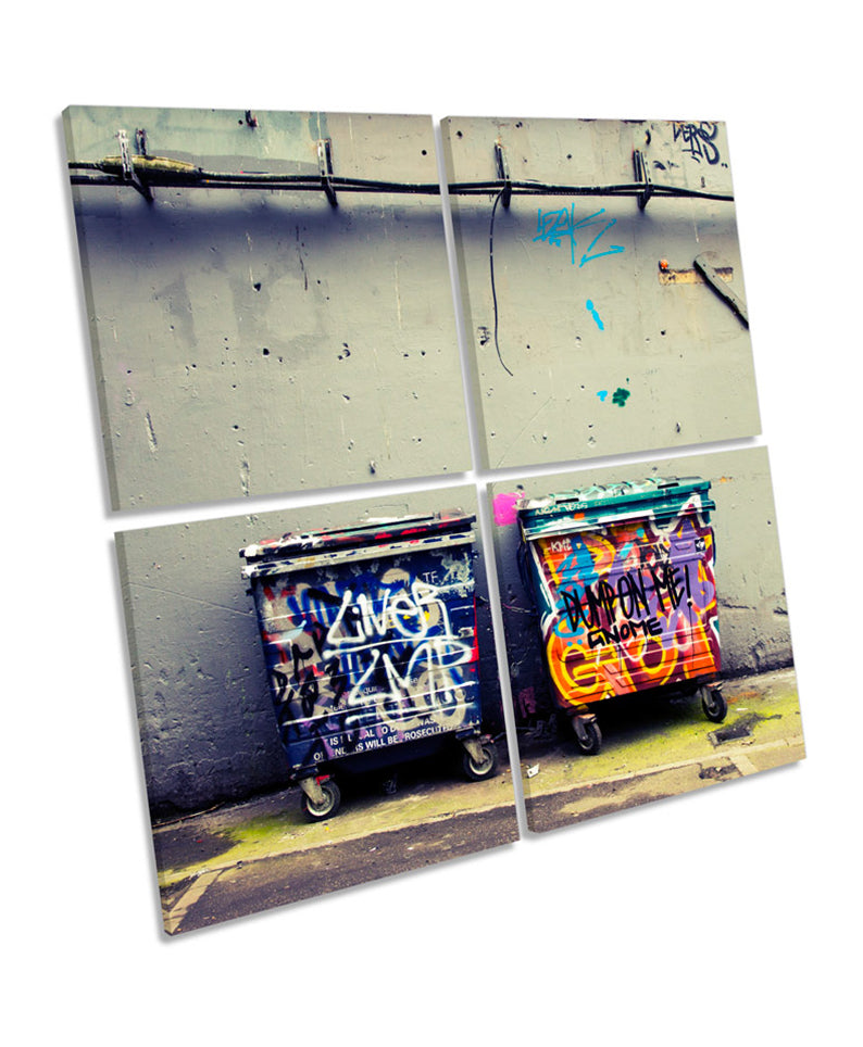 Graffiti Trash Bins Urban