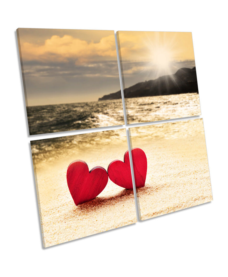 Love Heart Beach Sunset