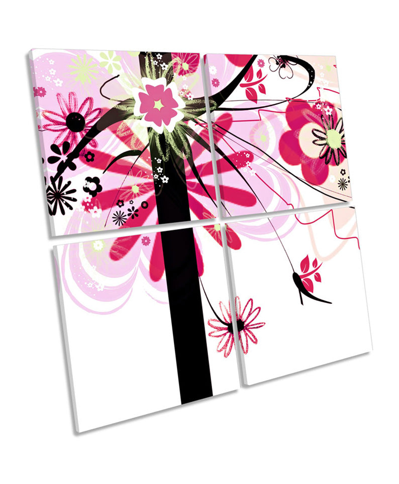 Pink Floral Abstract Design