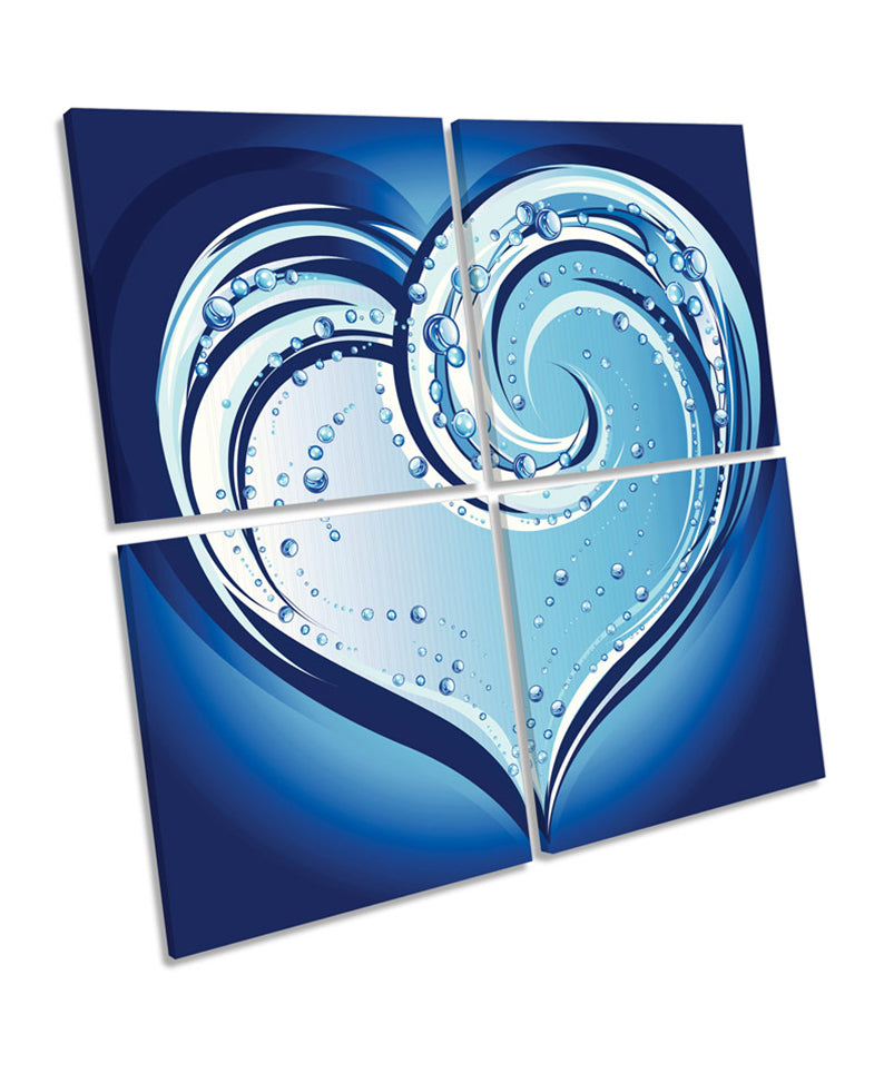 Abstract Blue Heart Love