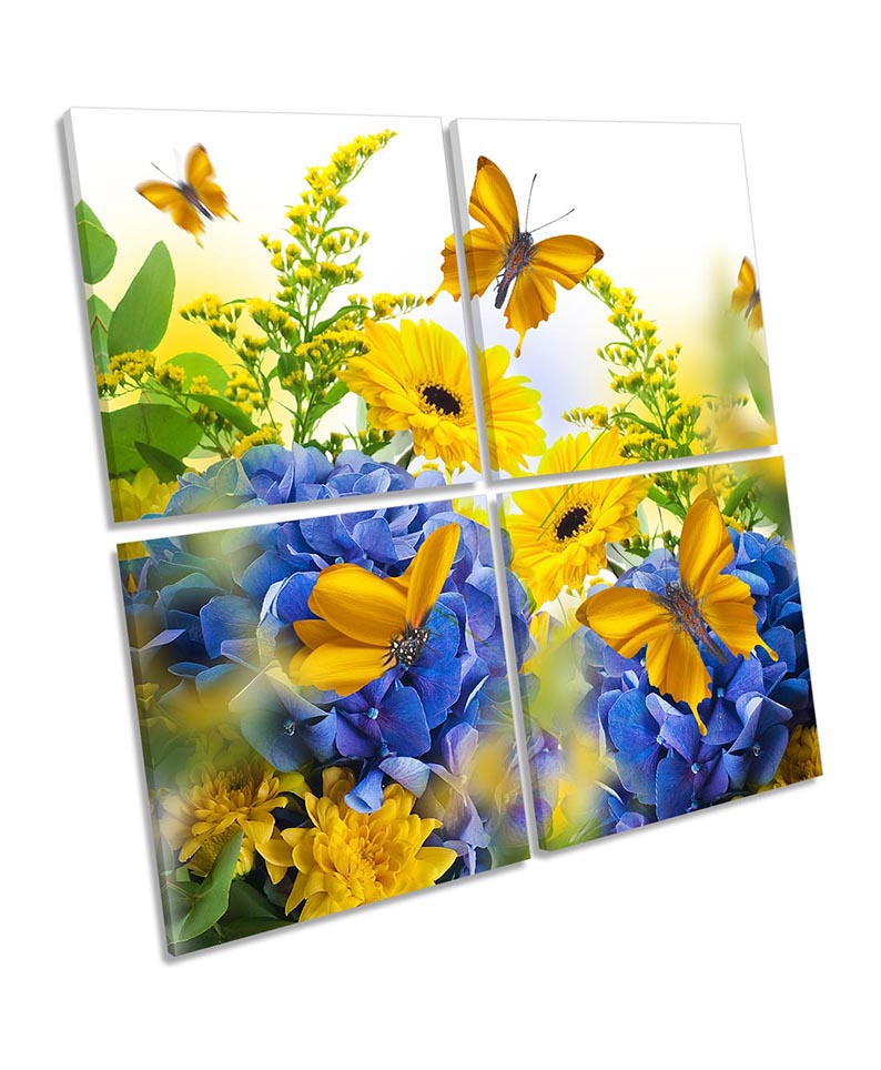 Yellow Butterfly Floral Flower