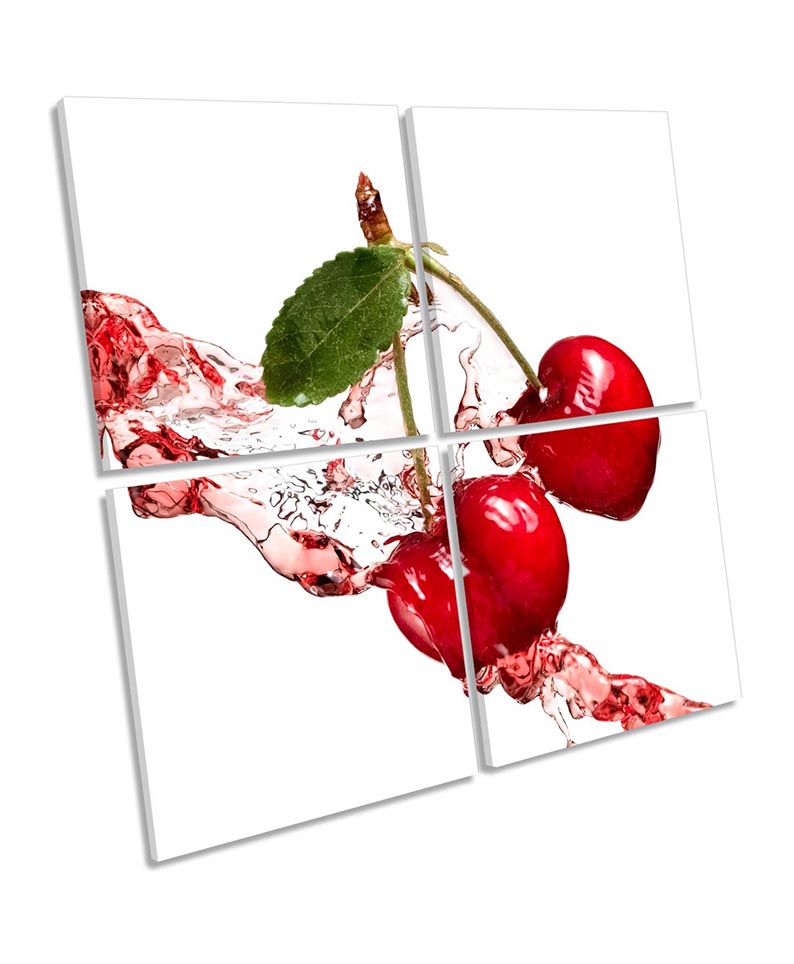 Red Cherry Fruit Splash Kitchen