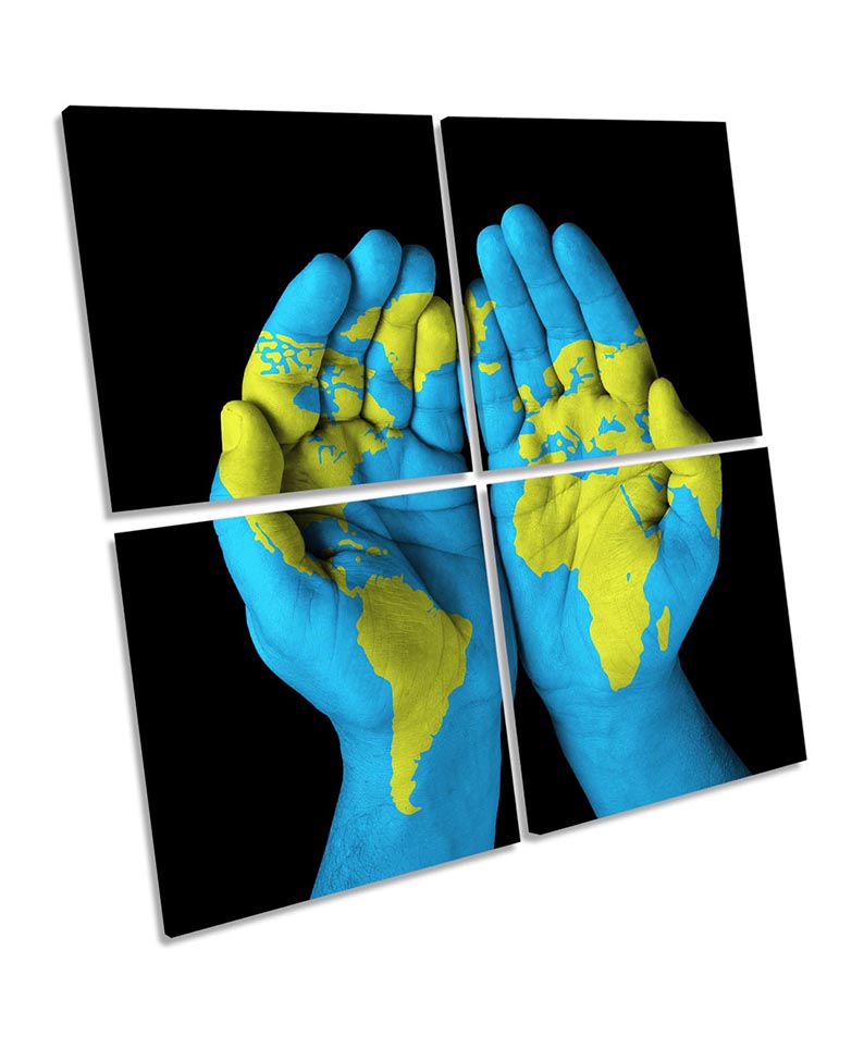 World Map in Hands