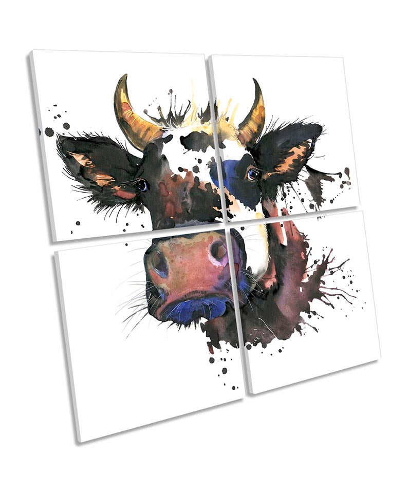 Cow Face Watercolour Repro