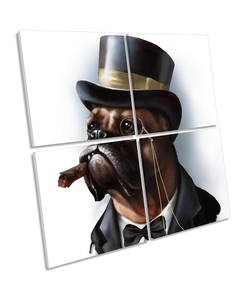 Boxer Dog Cigar Top Hat