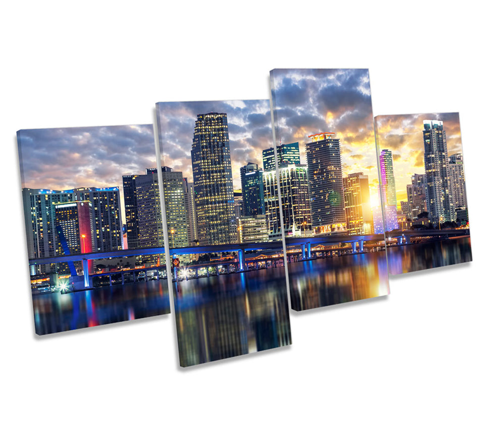 Miami Sunset Skyline City