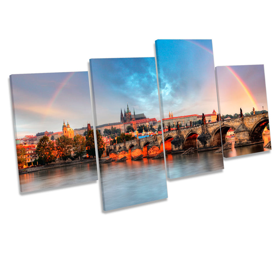 Prague Cityscape Rainbow