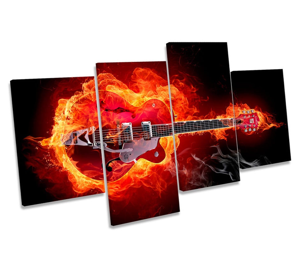 Flaming Rock Music Guitar