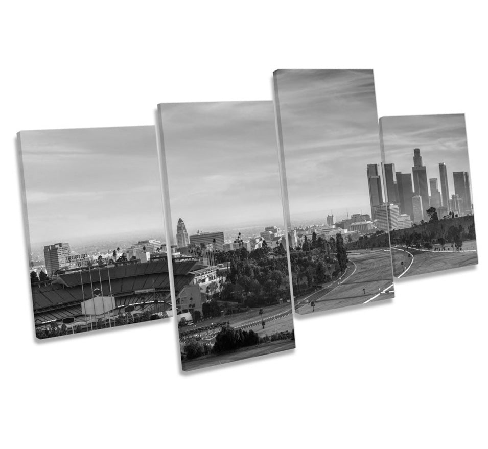 City of Los Angeles Skyline B&W