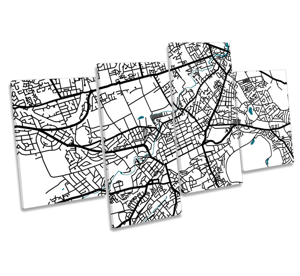 Edinburgh Map City Minimalistic Modern