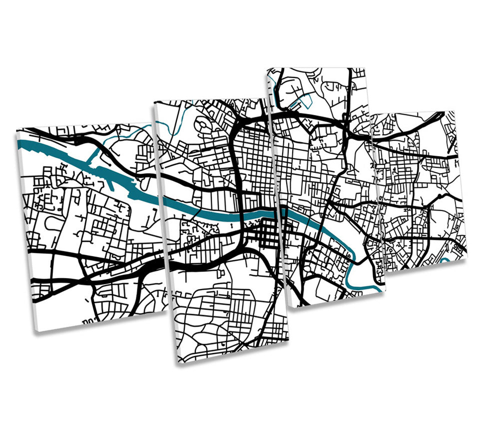 Glasgow Map City Minimalistic Modern