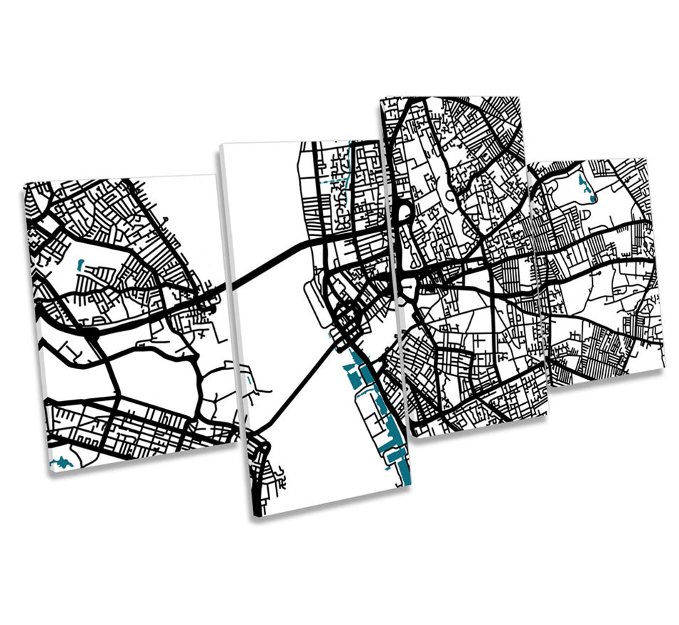 Liverpool Map City Minimalistic Modern