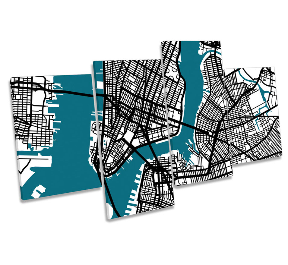 New York City Map Minimalistic Modern