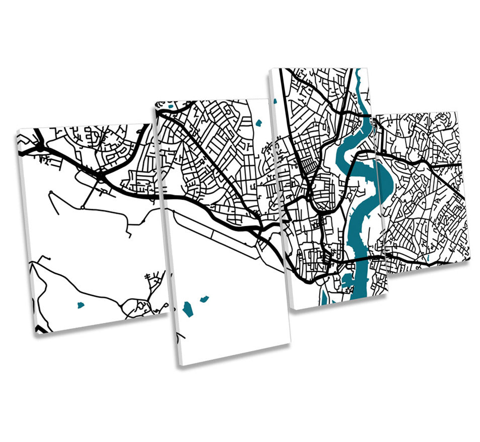 Southampton Map City Minimalistic Modern