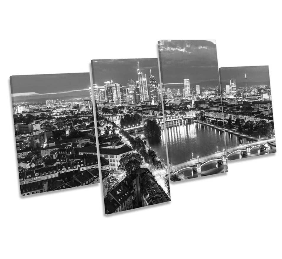 Frankfurt Germany Skyline City B&W