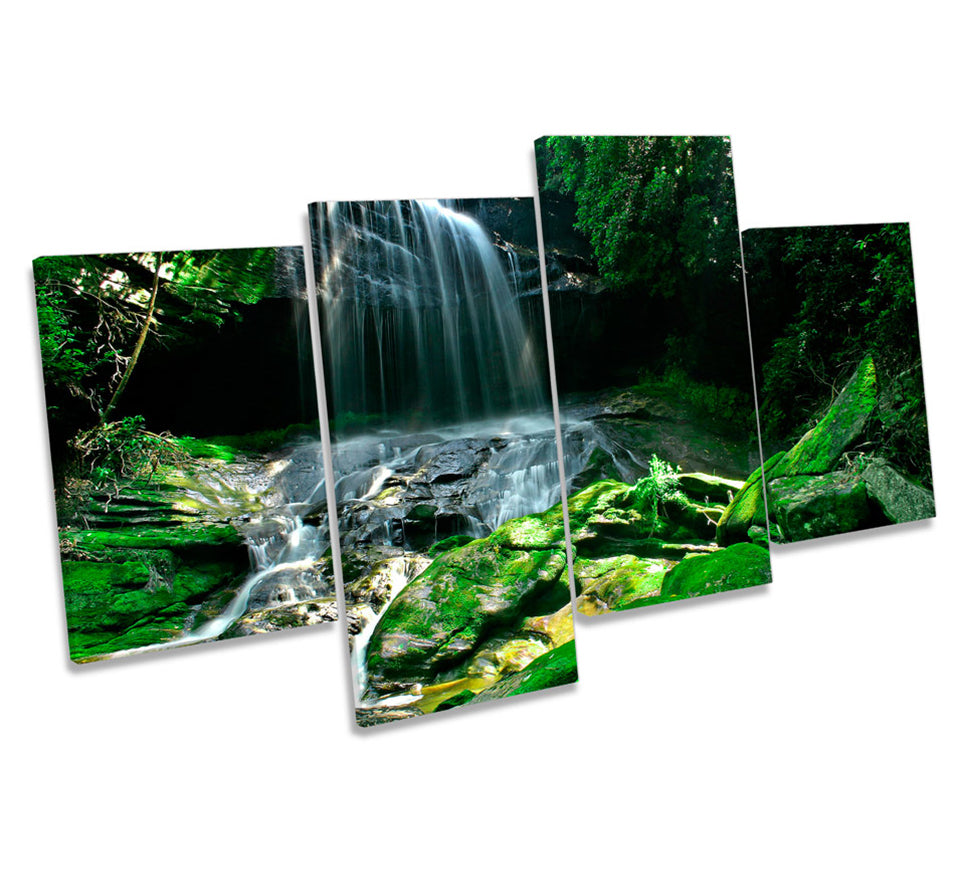 Waterfall Rain Forest Green