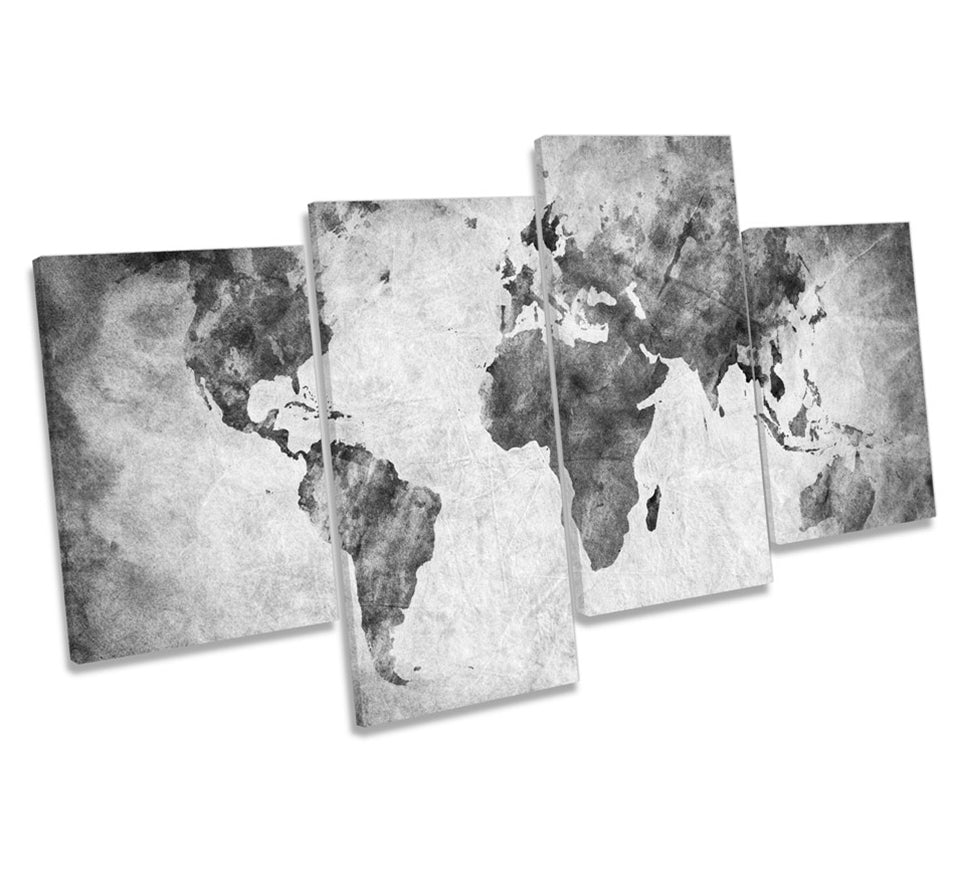 World Map Black and White