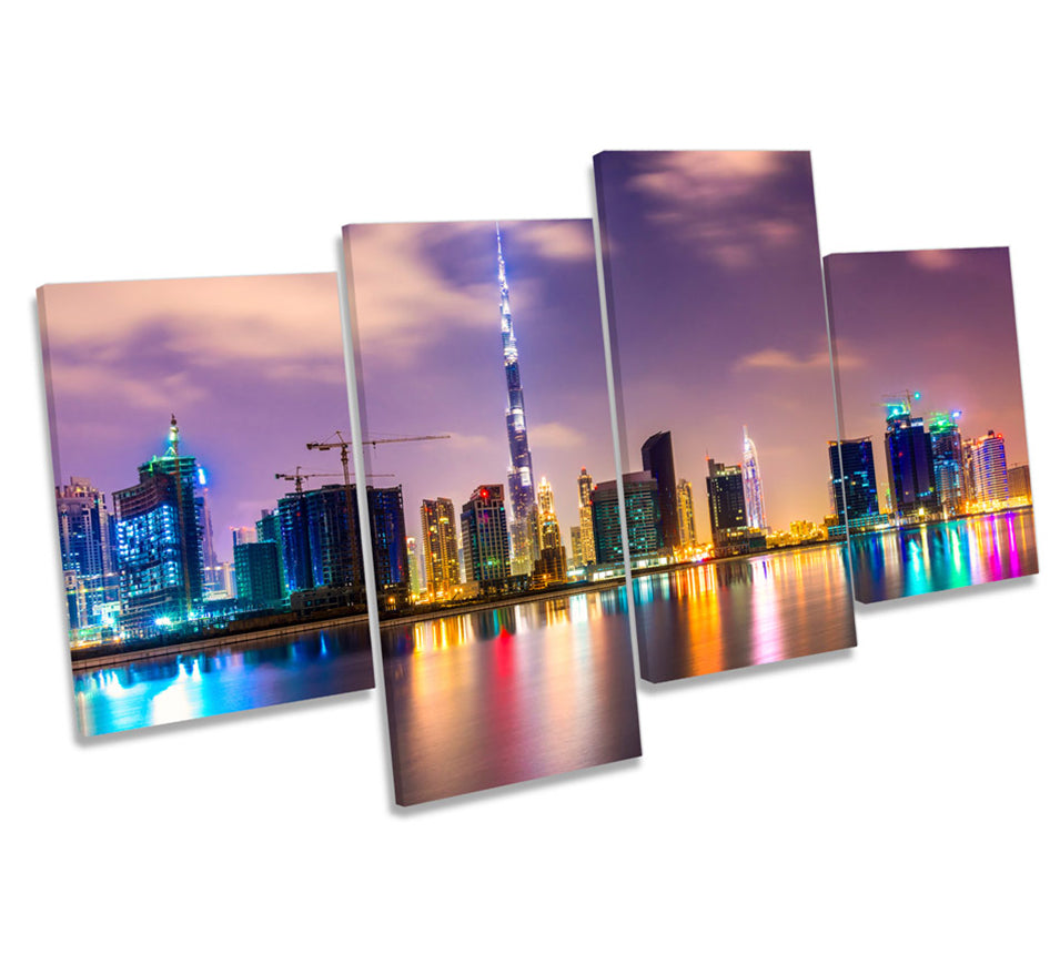 Dubai Skyline City Night