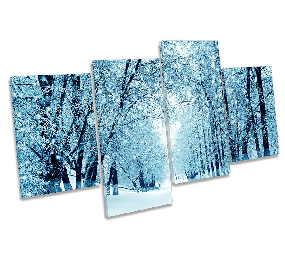 Winter Forest Blue Landscape