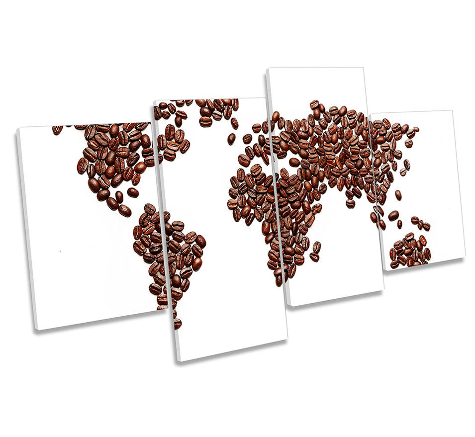 World Map Coffee Beans