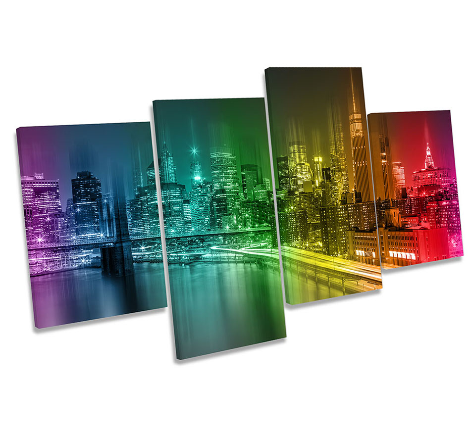 Abstract New York Rainbow