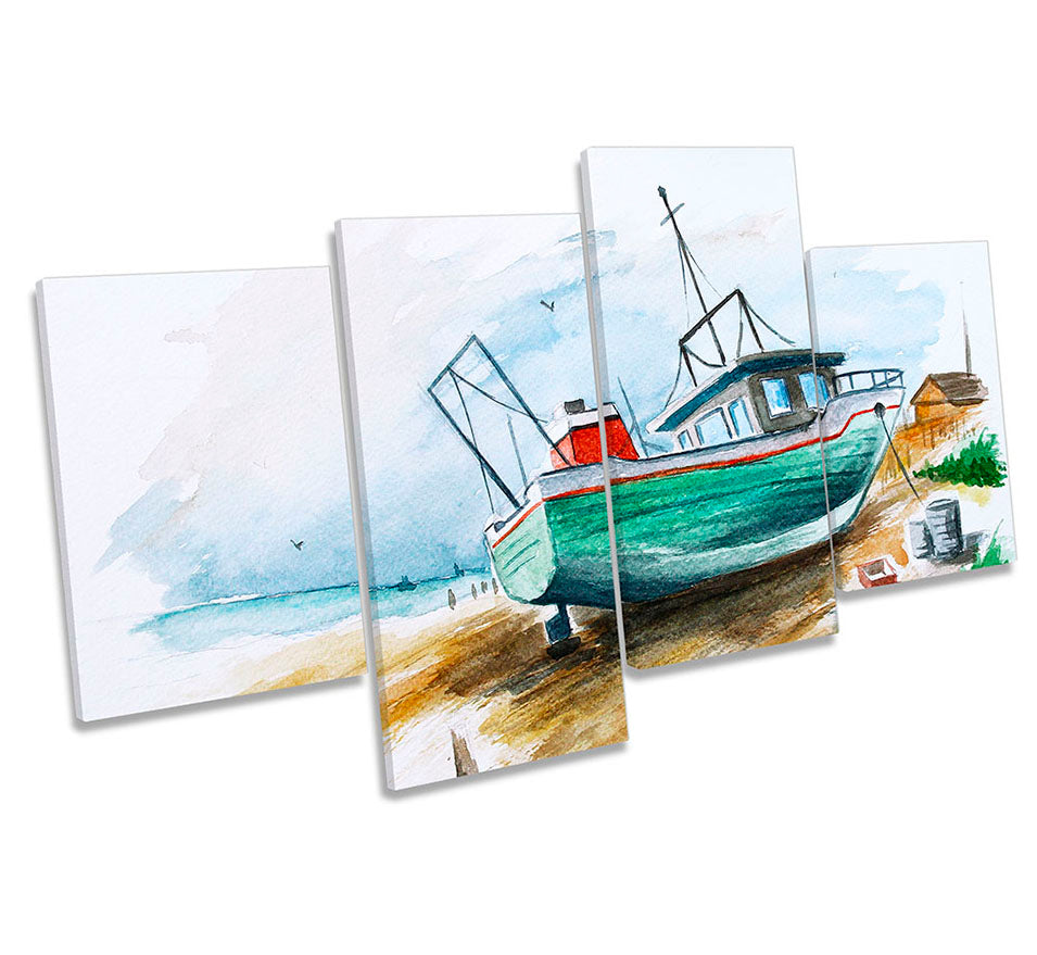 Fishing Boat Watercolour Repro