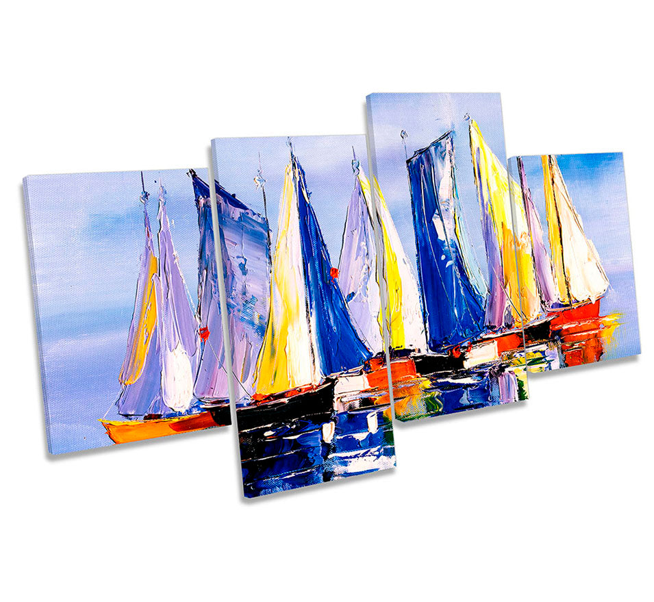 Sail Boats Yachts Blue