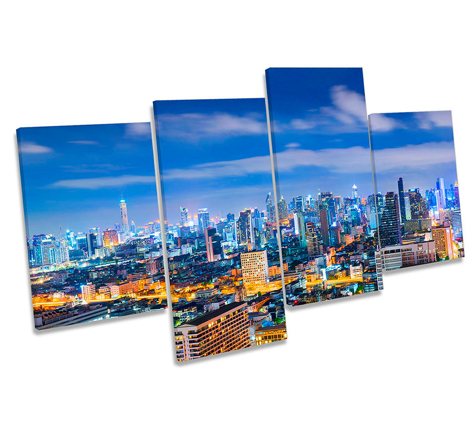 Bangkok Skyline Blue Thailand