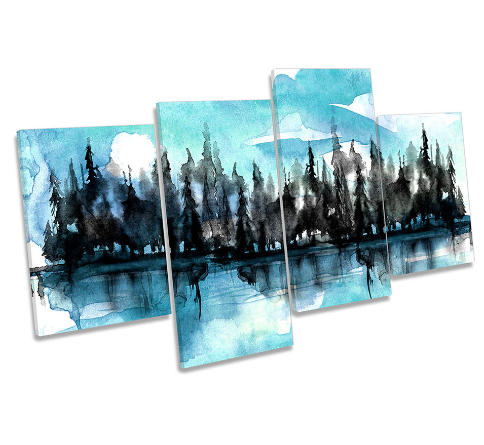 Forest River Watercolour Trees