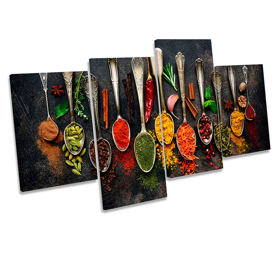 Spoons Spices Kitchen Modern Multi-Coloured